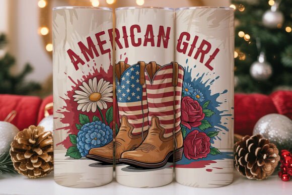 American Girl 20oz Tumbler Wrap for Blog Graphics and Editorial Design