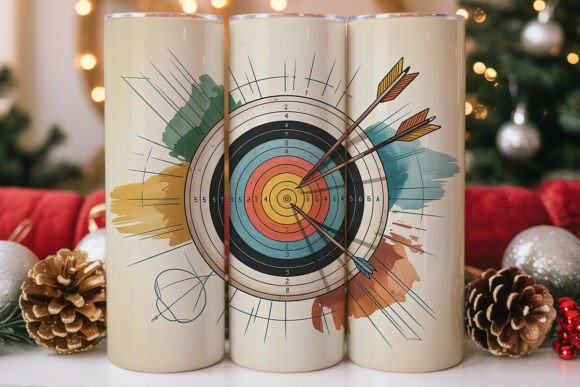 Archery Target Graphics for Tumbler Wraps