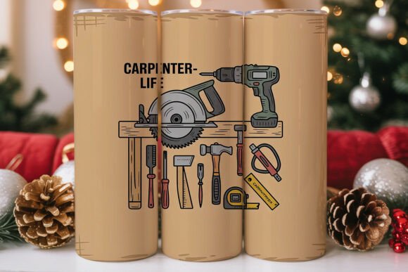 Carpenter Life 20oz Tumbler Wrap: Graphics & Wraps