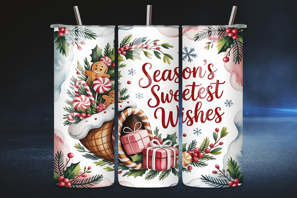 Christmas Candy Treats 20oz Tumbler Wrap: Graphics & Tumbler Wraps