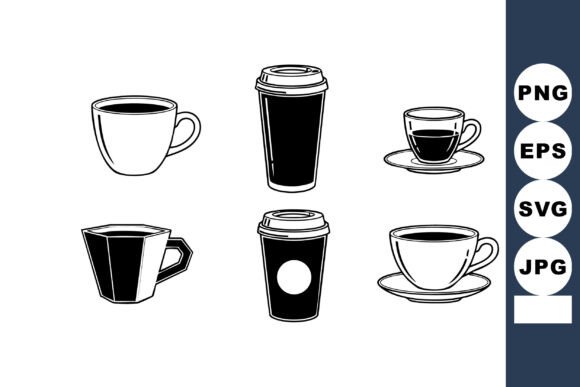 Coffee Cup Vector Set: Graphics & Illustrations for Crafters
