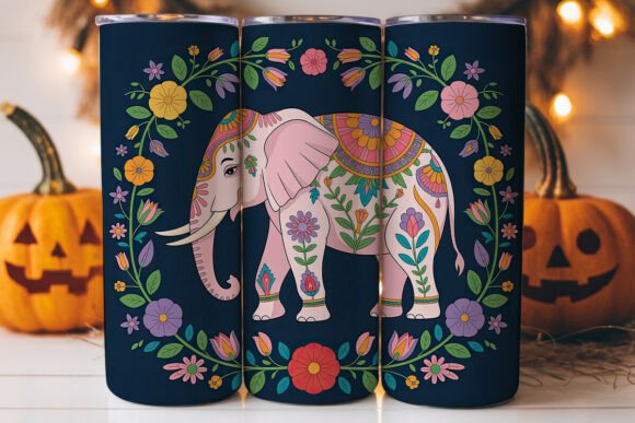 Floral Elephant Tumbler Wraps Graphics Review