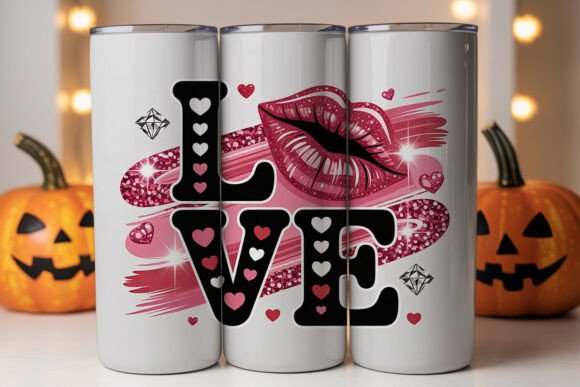 Glam Valentine's Love Tumbler Wrap: Graphics & Tumbler Wraps