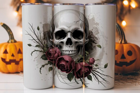 Gothic Skull Roses Tumbler Wrap Graphics Review