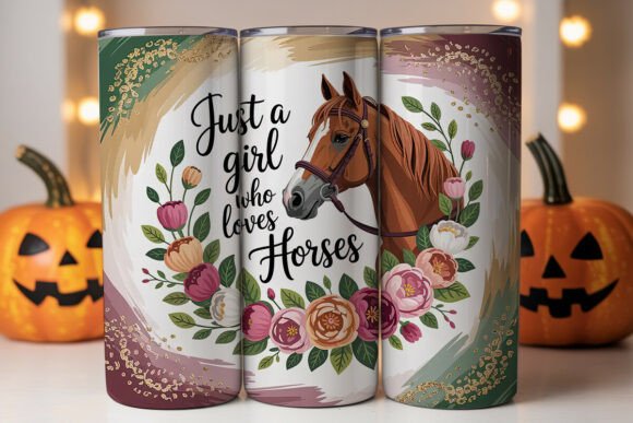 Horse Girl Floral Tumbler Wrap – Graphics for Sellers