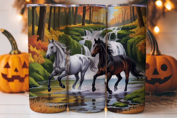 Horses by Waterfall Tumbler Wrap Graphics Review