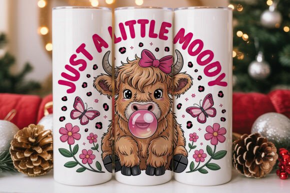 Kawaii Highland Cow Tumbler Wrap Graphics Review