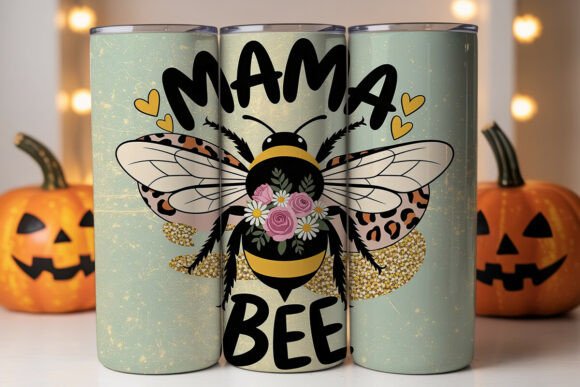 Mama Bee 20oz Tumbler Wrap Graphics for Tumbler Wraps