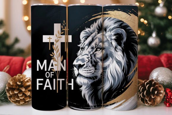 Man of Faith Lion 20oz Tumbler Wraps Graphics Review
