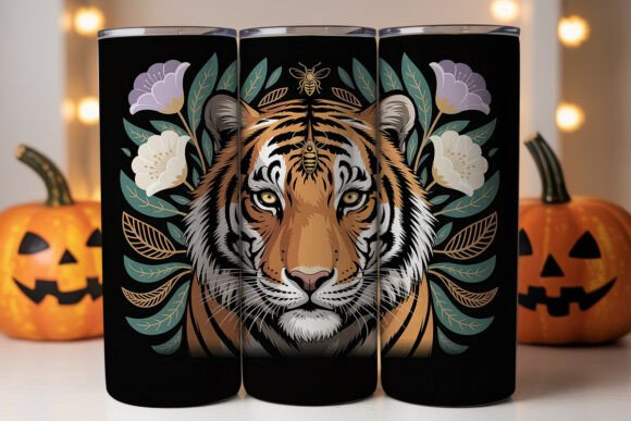 Mystical Tiger 20oz Tumbler Wrap Graphics
