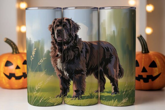 Newfoundland Dog 20oz Tumbler Wrap Graphics