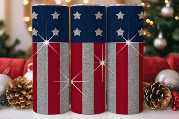 Patriotic Glitter Flag Tumbler Wrap Graphics Review