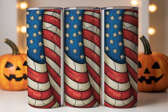 Patriotic Stained Glass 20oz Tumbler: Graphics for Tumbler Wraps