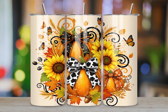 Sunflower Pumpkin Fall Tumbler Wrap Graphics Review