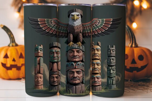 Totem Pole 20oz Tumbler Wrap: A Graphics Asset Review