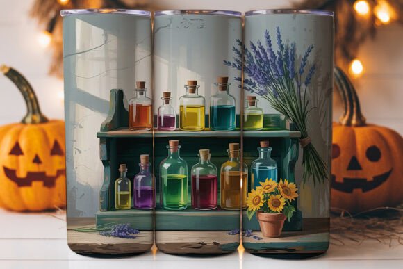 Vintage Apothecary 20oz Tumbler Wrap Graphics & Tumbler Wraps
