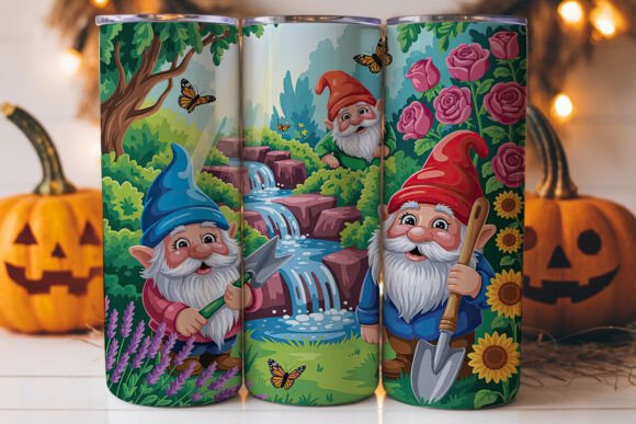 Whimsical Garden Gnomes Tumbler Graphics Review