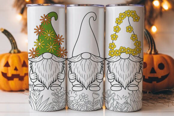 Whimsical Garden Gnomes Tumbler Wrap Graphics Review